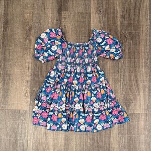 Mila and rose  Floral Kids Dress with Puff Sleeves